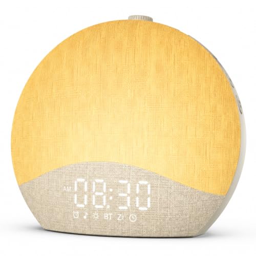 ecozy Sunrise Alarm Clock with White Noise Machine, Sleep Light & Bluetooth