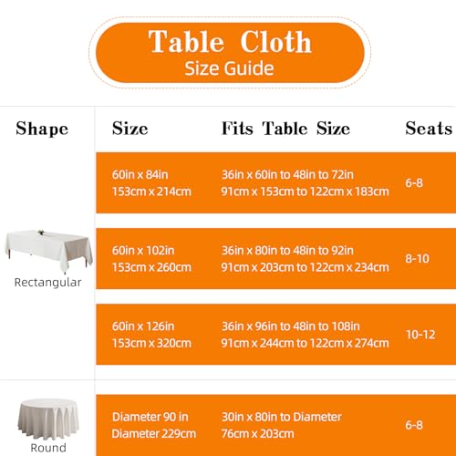 DRESSMAKER 10 Pack White Rectangular Tablecloth 60x102 Inch for 6ft Tables - Elegant & Durable Polyester