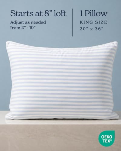 Beckham Hotel Collection Queen Size Adjustable Cooling Pillow with Down Alternative Fill
