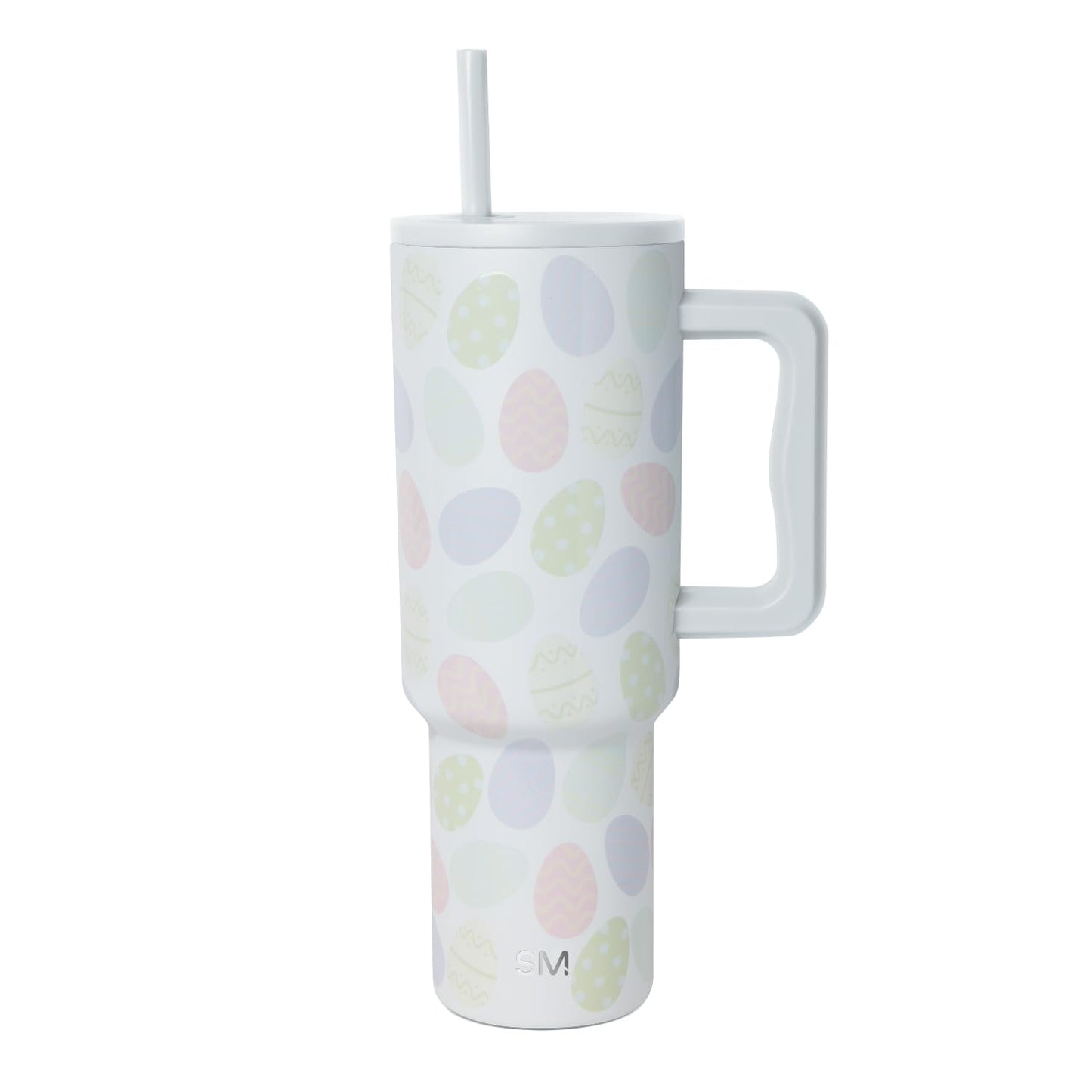 Simple Modern Easter 40 oz Trek Tumbler with Handle and Straw Lid | Cup Holder Friendly Insulated Stainless Steel Travel Mug | Easter Eggs