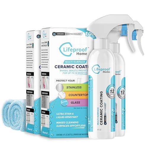 Lifeproof 2-Pack Ceramic Coating Spray Kit - Protect & Shine Kitchen & Bath Surfaces - Variation 2