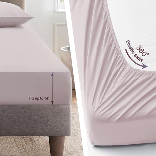 Queen Comforter Set with Sheets - Misty Pink Floral 7-Piece Bed in a Bag - Oli Anderson