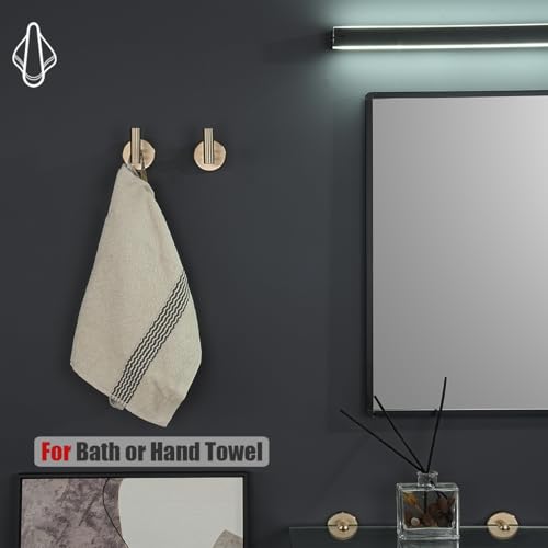 Bathroom Hardware Set 5-Piece Towel Bar Toilet Paper Holder Champagne Bronze Wall Mount