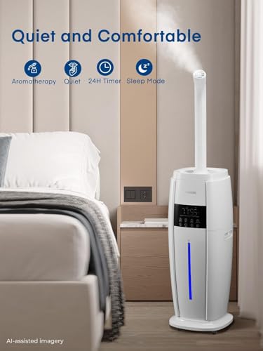 Large Room Humidifier 18L Capacity Triple Mist for Up to 1500 Sq.Ft