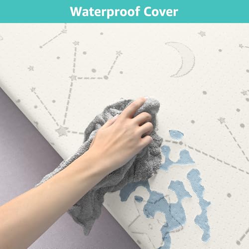 Breathable Waterproof Bamboo Pack and Play Mattress Pad with Strap - Reduces Odors, 38x26 Inches