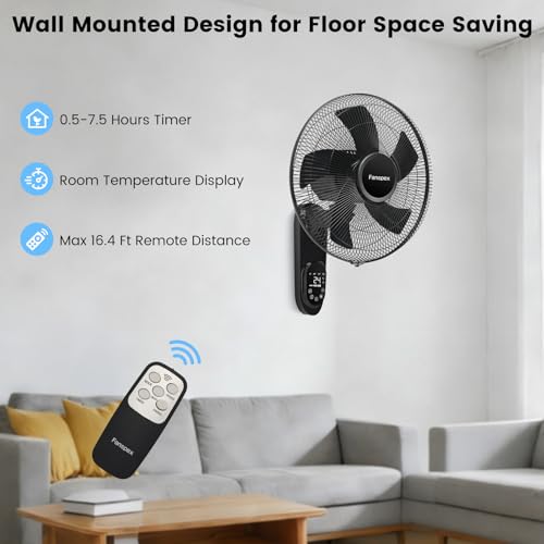 16-Inch Wall Mounted Fan for Home Garage Workshop Greenhouse - Fanspex