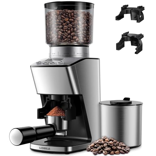 Electric Conical Burr Coffee Grinder with 51 Settings & Timer