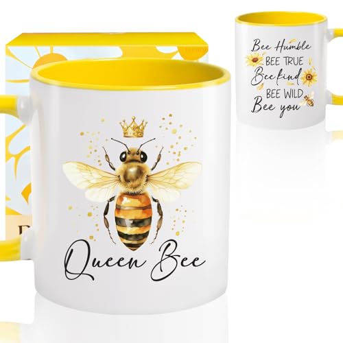 Queen Bee Coffee Mug Gifts for Women bees Lovers, Bee-humble Kind