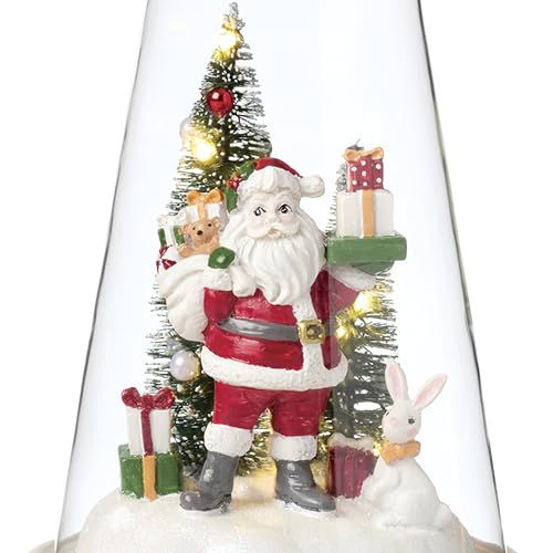 Lenox Merry & Magical Light-Up Santa Figurine - Porcelain Glass Encased 11.5in