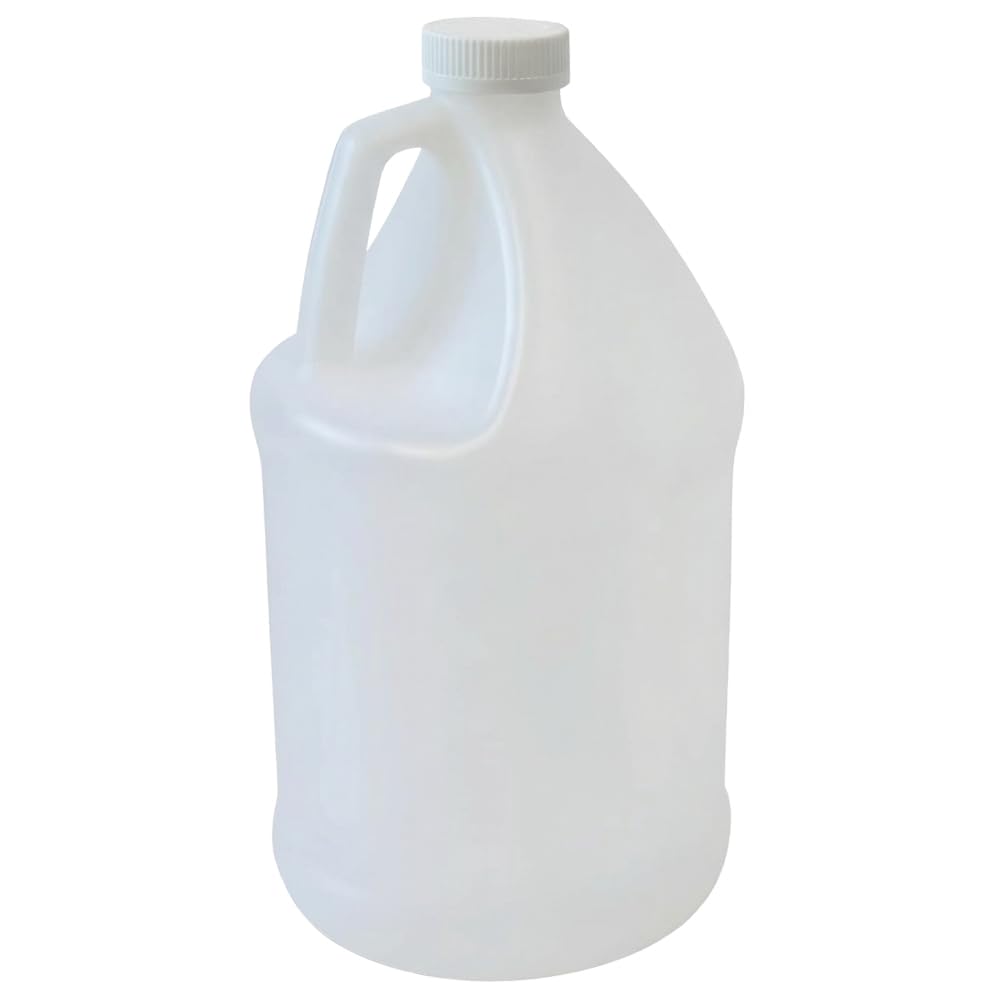 1-Gallon HDPE Plastic Jugs, Water Jug With Child-Safe Lids–BPA-Free,Leakproof, Stackable Containers,1 Gallon Water Bottle For Fermentation,Brewing,Storage,Detergent Mixing & Industrial Use (1-Pack)