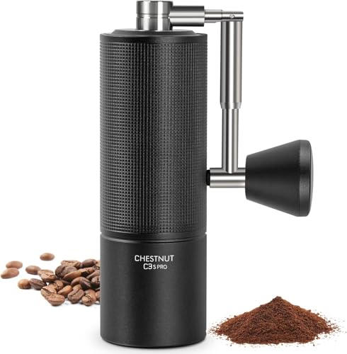 TIMEMORE C3S Pro Manual Coffee Grinder Black - Portable, Adjustable Stainless Steel Burrs