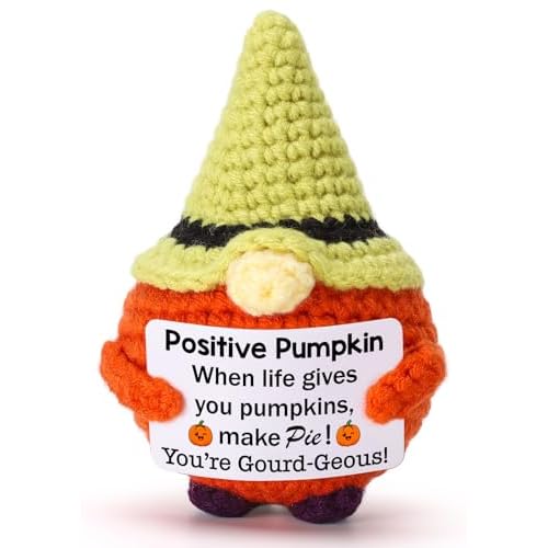 Halloween Basket Stuffers for Women - Cute Inspirational Thanksgiving Pumpkins Decor Fall Gnome for Autumn Harvest Decorations Birthday, Emotional Cheer Support for Men Kids Teens Friends