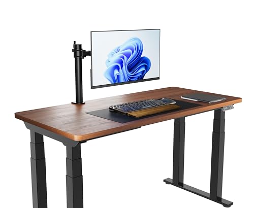 Adjustable 30-Inch Monitor Stand with Cable Management & VESA Mount - Steel, Black