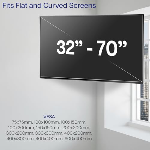 VIVO Corner TV Wall Mount for 37-70 inch Flat & Curved Screens - Model MOUNT-CR70C