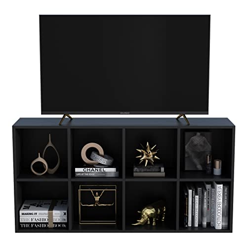 OSCHF 8-Cube Storage Shelf Bookcase Black - Modern Wall Unit for Living Room