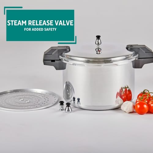 16-Quart Aluminum Pressure Cooker Canner with 5/10/15 PSI Regulator