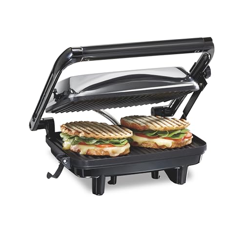 Chrome Finish 8x10 Inch Nonstick Panini Press & Sandwich Maker