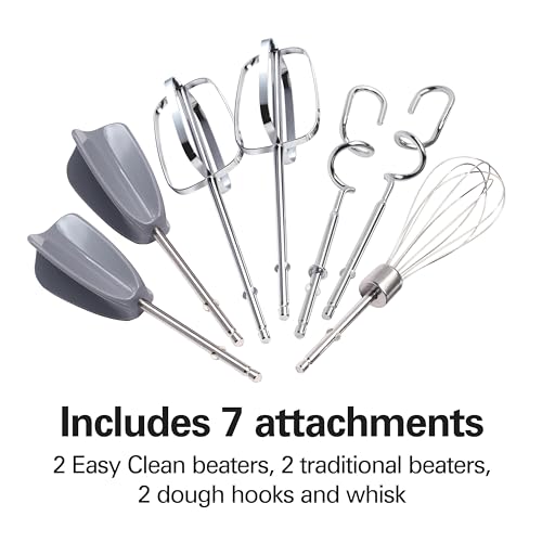Hamilton Beach 6-Speed Electric Hand Mixer with Easy Clean Beaters - Blue, 275W Power
