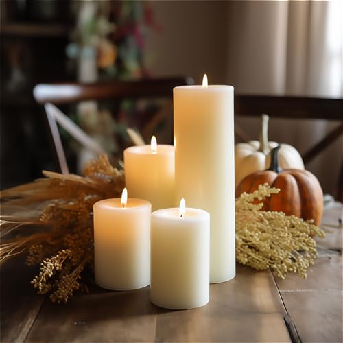Ivory Unscented Pillar Candles 12 Pack - 2.8x6 Inch Long Burn Time Variation of THIS listing