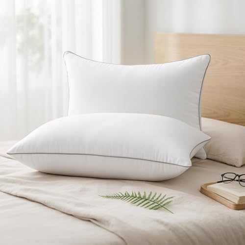 HUXMEYSON Pillows Standard Size Set of 4, Down Alternative Fill