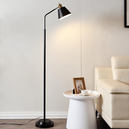 Leasgy Black Double-Base Adjustable Floor Lamp 65.3" - Modern Minimalist Design