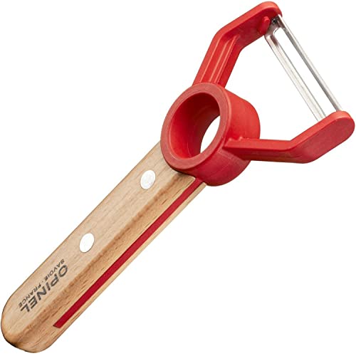 Children's Kitchen Knife Set with Safety Guard & Peeler - Red, Made in France