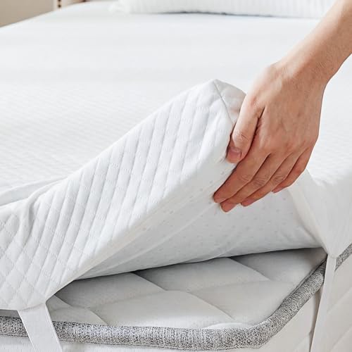 White Queen 4-Inch Cooling Gel Memory Foam Mattress Topper