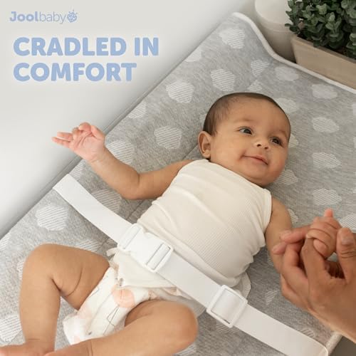 Jool Baby Gray Cloud Pattern Changing Pad with Washable Cover - Infant Diapering