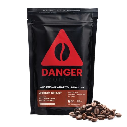 Danger Coffee Whole Bean Medium Roast 10.9 oz Mold-Free | Dave Asprey