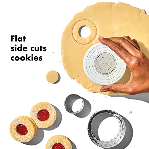 OXO Good Grips Double-Sided Cookie & Biscuit Cutter Set - Stainless Steel, 5 Sizes