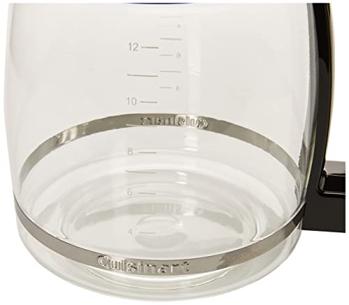 Cuisinart 12-Cup Replacement Glass Carafe - Compatible with DCC-1200, DCC-1100BK, More - Black