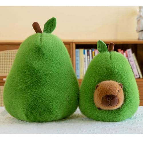 Nohito Cute Large Avocado Capybara Plush Toy 13.7'' Realistic Capybara Stuffed Animal Kawaii Soft Stuffed Avocado Food Plushie Pillow Doll