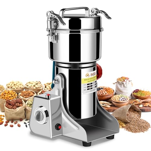 Electric Grain Mill 750g Stainless Steel Food Grinder for Wheat Spices Coffee