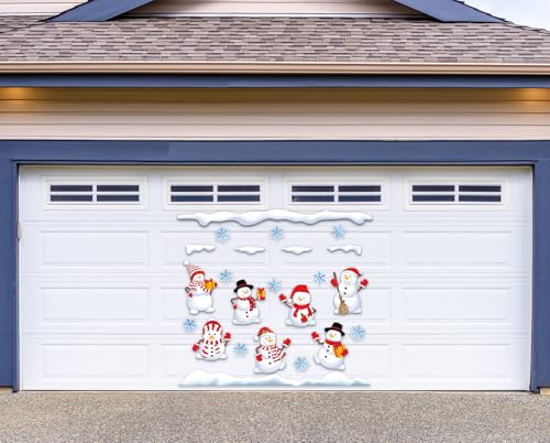 27Pcs Christmas Refrigerator Magnets Snowman Snowflake Holiday Decor