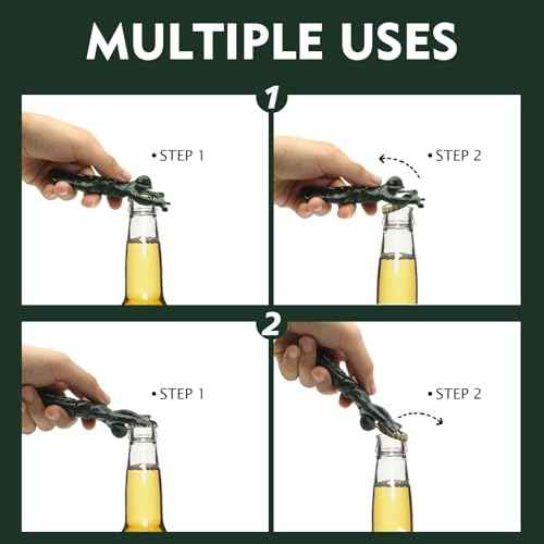 Green Army Beer Bottle Opener for Men, Unique 3D Soldier Design Ideal for Father's Day Birthday Anniversaries Christmas Gift for Veterans Husband Grandpa Boyfriend
