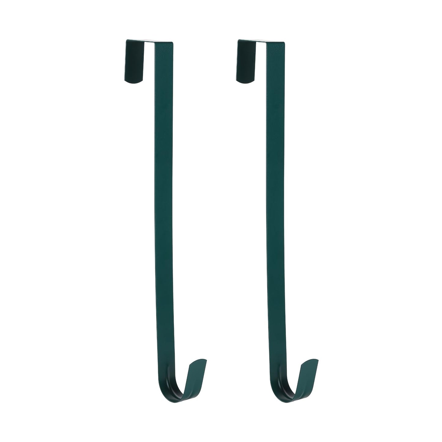 Sattiyrch 12" Wreath Hanger for Front Door,Steel Over The Door Hanger Hook,Wreath Door Hanger (Green,2)