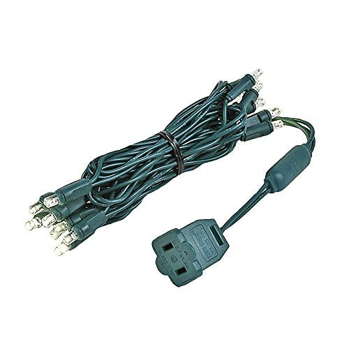 Novelty Lights 7 ft String Light Set with 20 LED Warm White on Green Wire - Connectable