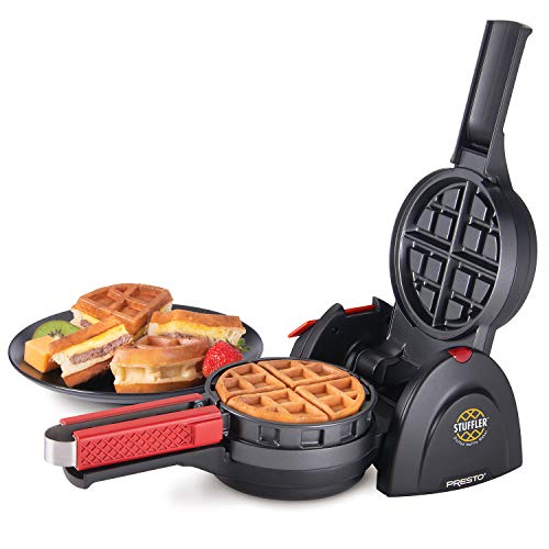 Large Stuffed Waffle Maker - Belgian Style Breakfast & Snack Appliance