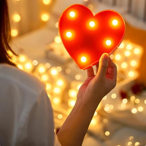 Light Up I Love You Letters Sign for Wedding LED Heart Marquee Lights Night Light Lamp Christmas Holiday Gift Home Party Decoration