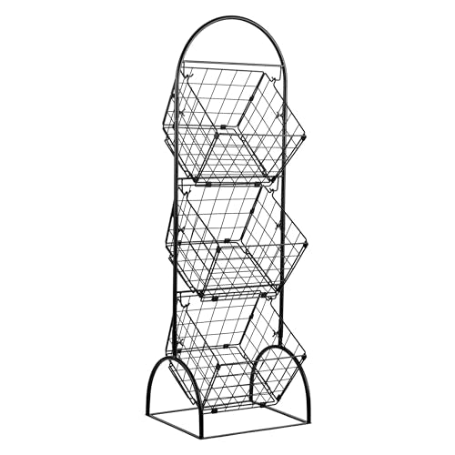 3-Tier Fruit Basket Stand for Kitchen Storage and Display