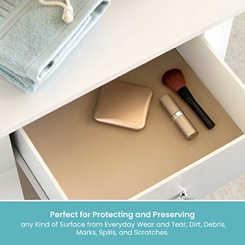 18" x 4ft Shelf Liner Taupe Non-Slip Drawer & Cabinet Organizer Pack of 6