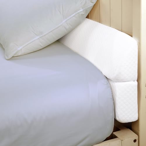 HOMBYS White Queen Size Wedge Pillow Headboard Gap Filler 60x6x6 Inches