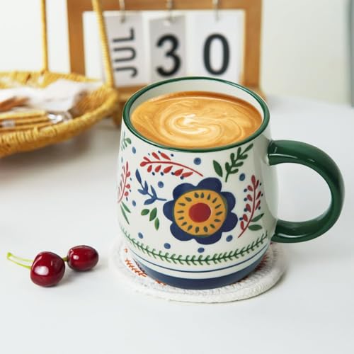 Large Coffee Mug,16oz Ceramic Mugs with Big Handle,Porcelain for