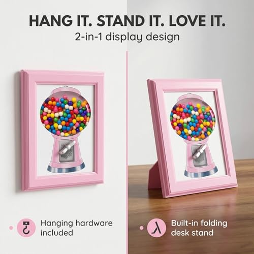 Pink Eye Candy Frame Candy Dispenser Gumball Machine Wall Mount & Tabletop