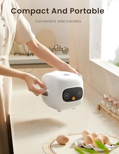 COMFEE' Mini Rice Cooker 2-Cup Capacity with 6 Cooking Functions, Fast & Easy
