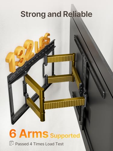 Ultra Slim Full Motion TV Wall Mount for 43-90 Inch TVs – Adjustable & Discreet