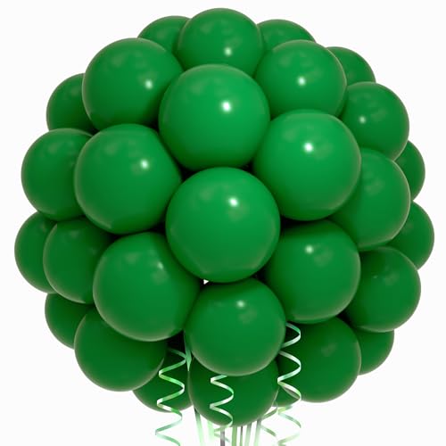 Beeyaky Green Balloons 12 Inch - 100 Pack for Birthday, Wedding, Christmas, Graduation