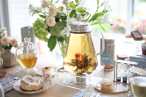 Teabloom One-Touch Tea Maker, 2-in-1 Teapot and Kettle with Stainless