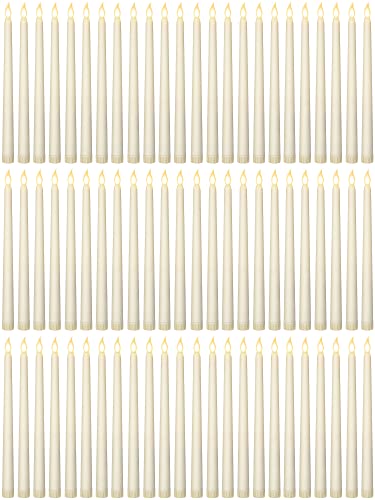 Treela Ivory Flameless LED Taper Candles Bulk 11 Inch Classic Safe Decor