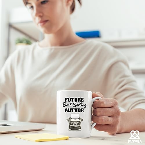 Panvola 11oz White Author Gift Mug - Funny Writer Coffee Cup